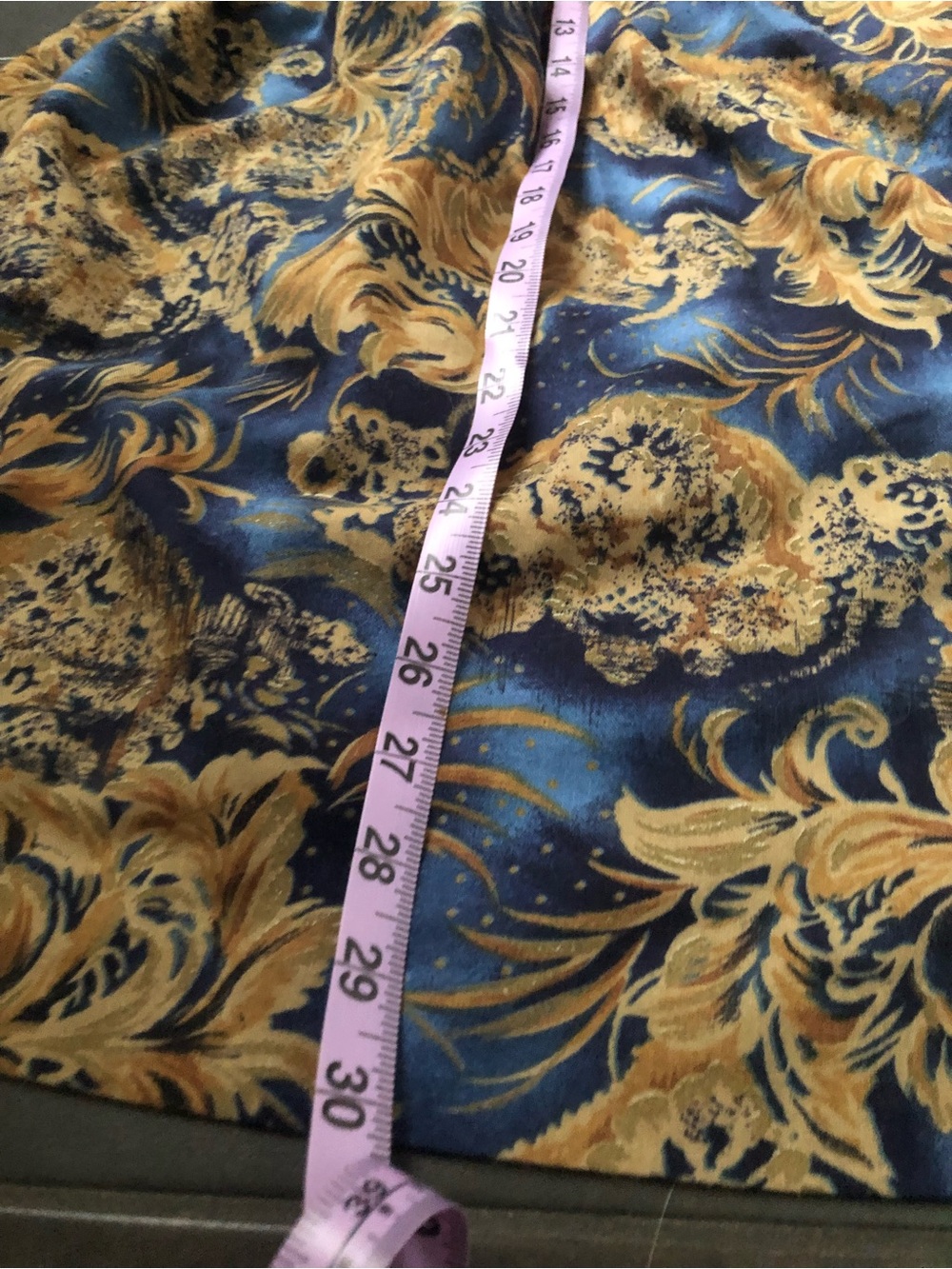 Vintage Blue and Gold Pattern Skirt Celestial Vibes - Picture 3 of 6